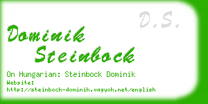 dominik steinbock business card